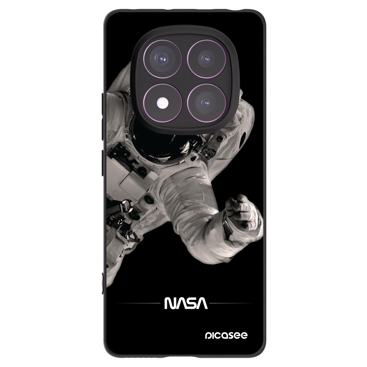 Picasee crna silikonska maskica za Xiaomi Redmi Note 14 Pro 4G - Astronaut Big