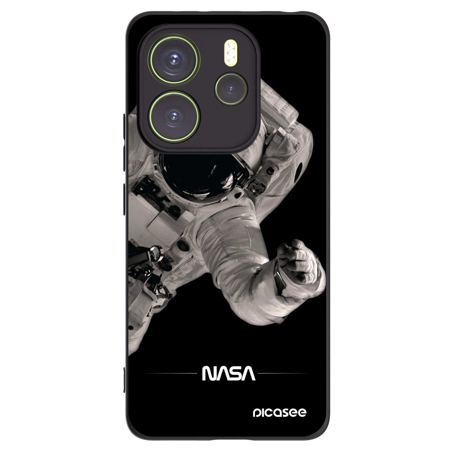 Picasee crna silikonska maskica za Xiaomi Redmi Note 14 4G - Astronaut Big