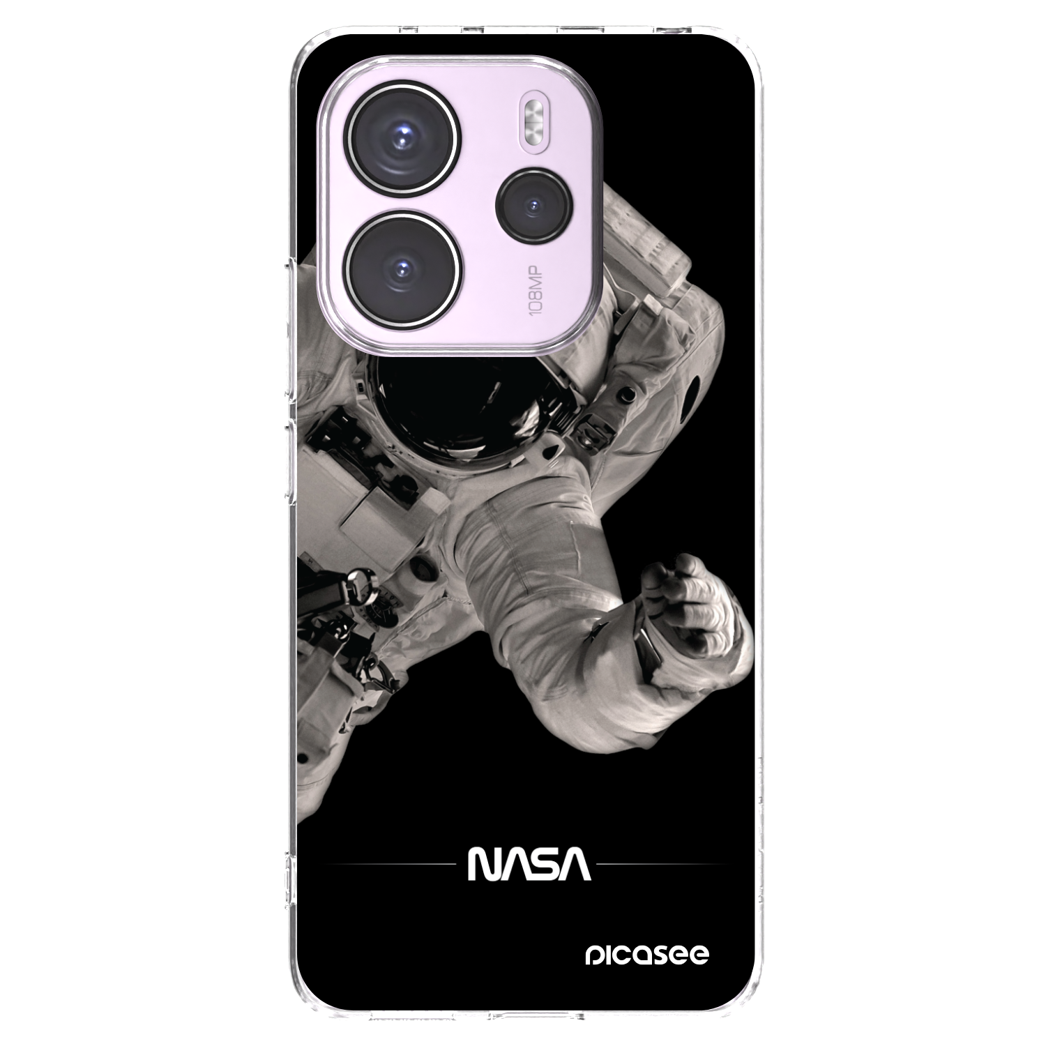Picasee silikonska prozirna maskica za Xiaomi Redmi Note 14 4G - Astronaut Big