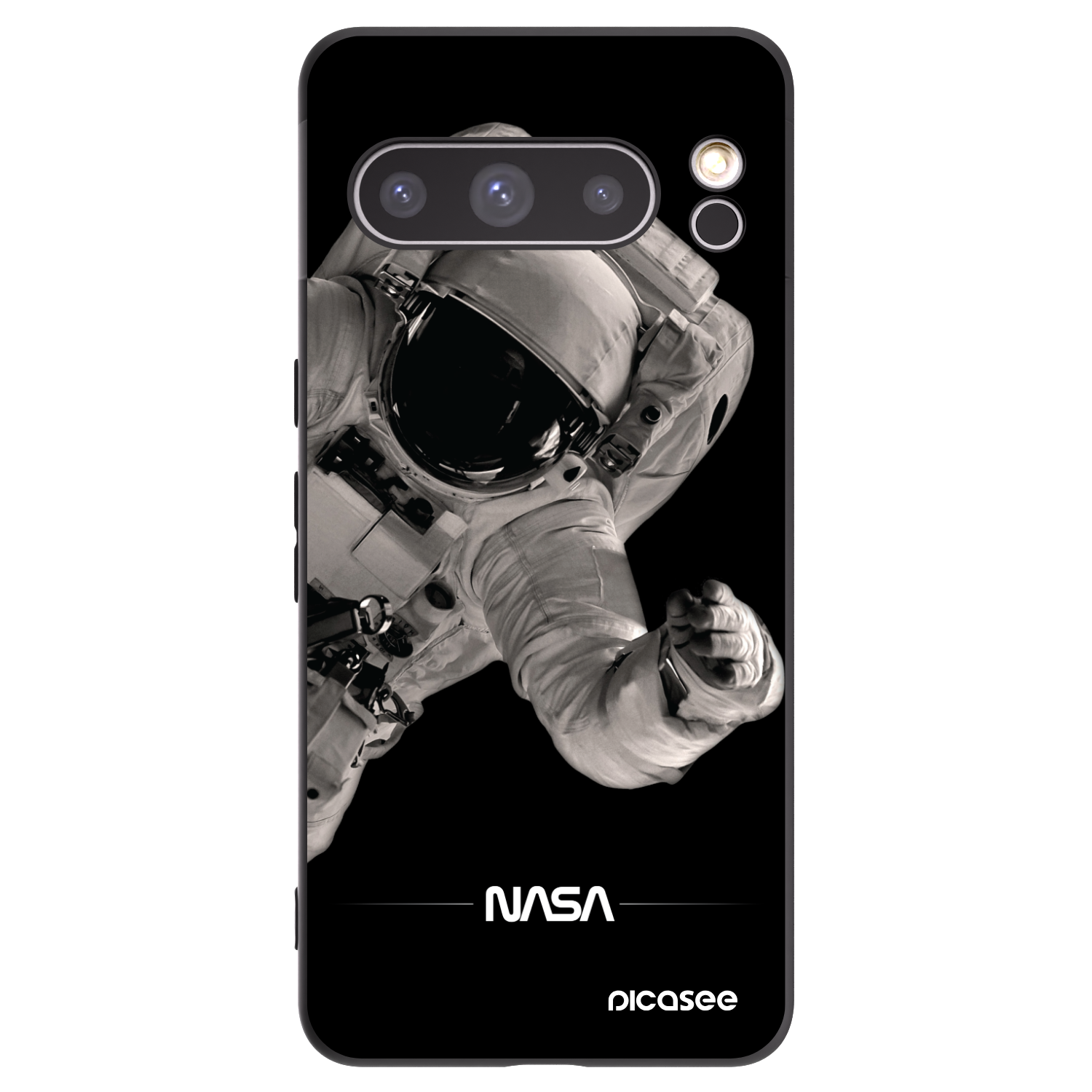 Picasee crna silikonska maskica za Google Pixel 8 Pro - Astronaut Big