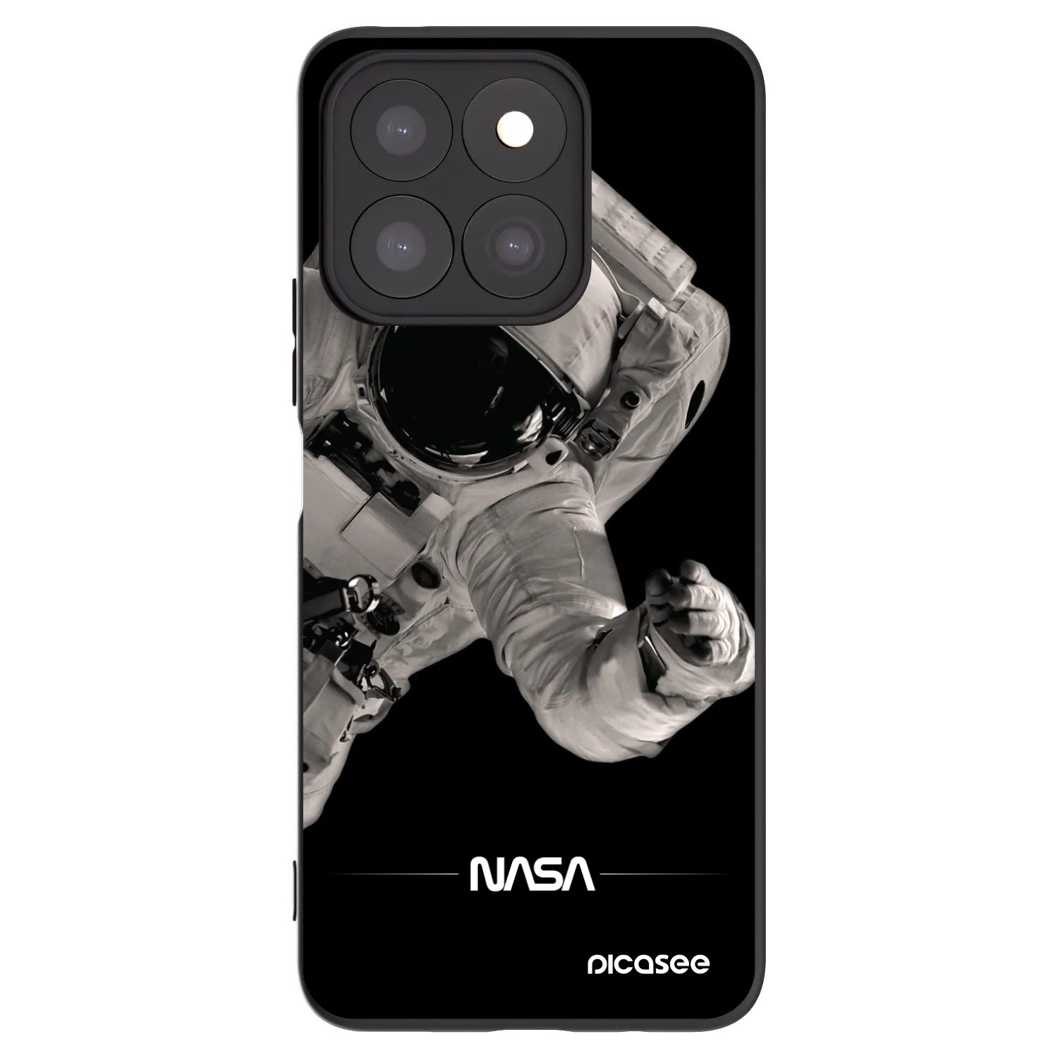 Picasee crna silikonska maskica za Honor X8c - Astronaut Big