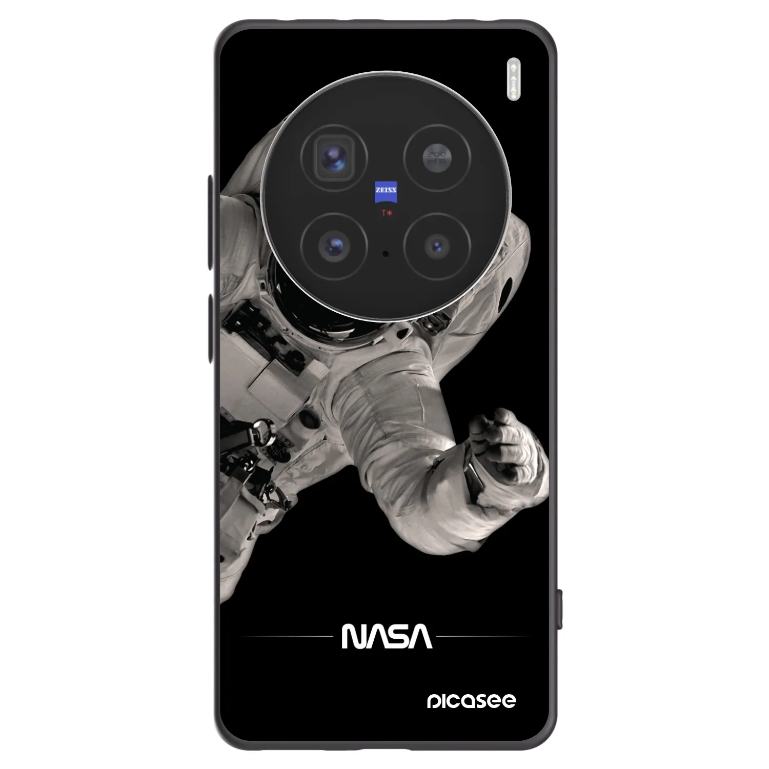 Picasee crna silikonska maskica za Vivo X200 Pro - Astronaut Big