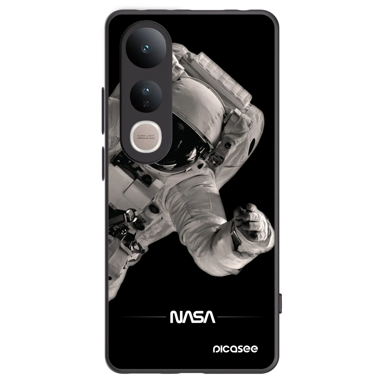Picasee crna silikonska maskica za Vivo V50 Lite 5G - Astronaut Big