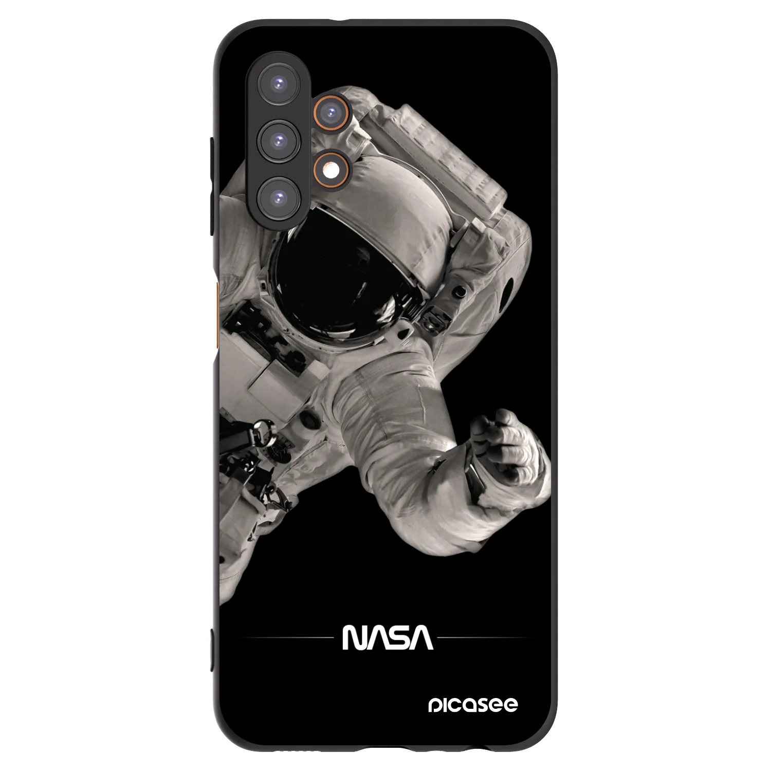Picasee crna silikonska maskica za Samsung Galaxy A13 5G - Astronaut Big