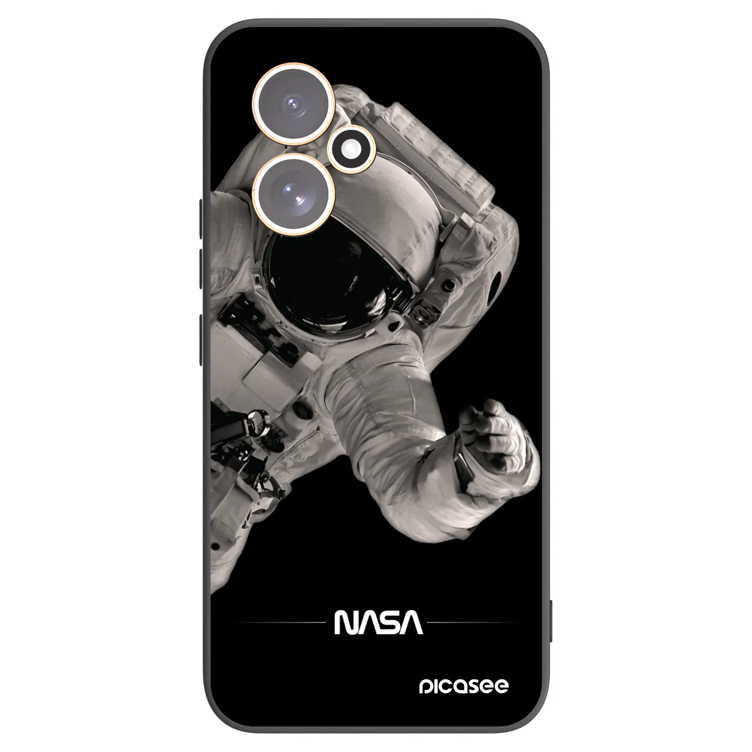 Picasee crna silikonska maskica za Honor 400 5G - Astronaut Big