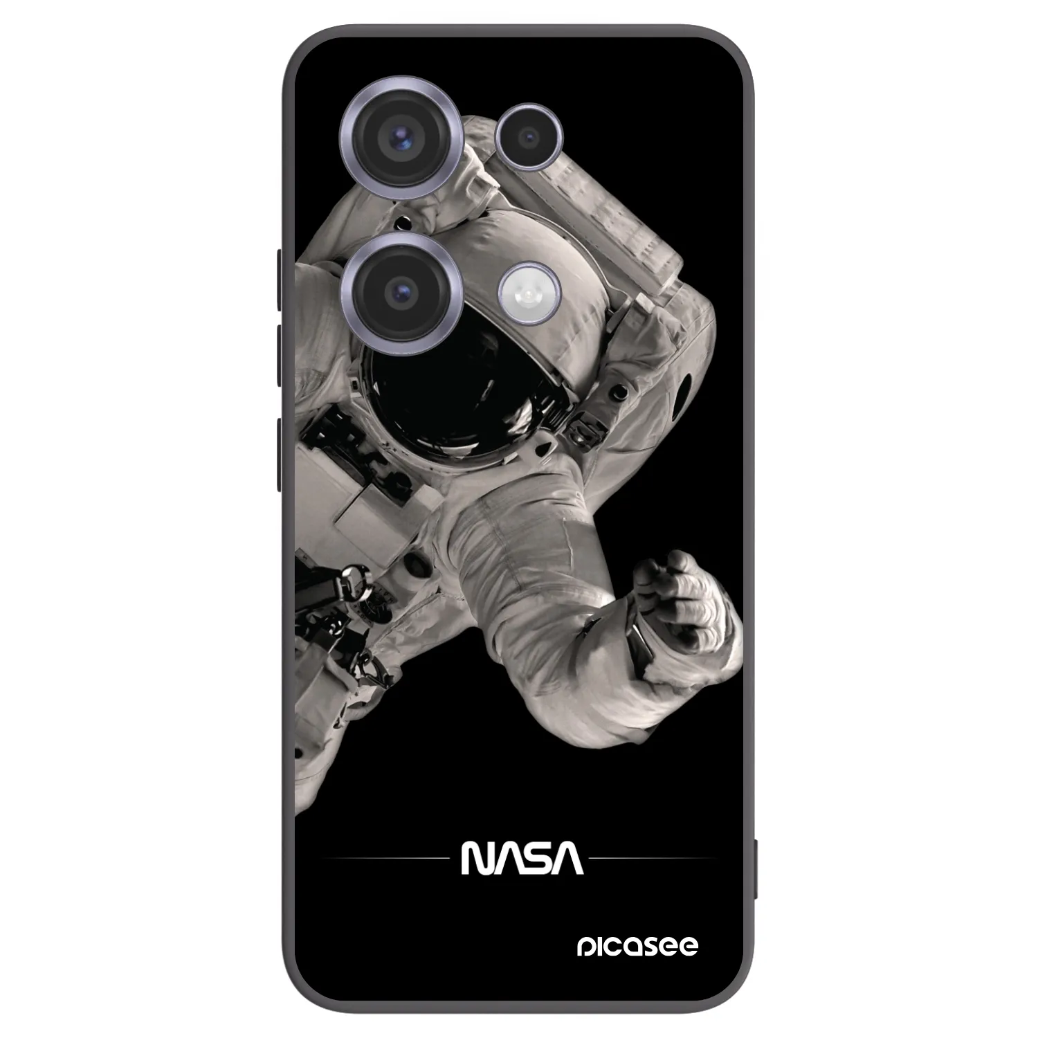 Picasee crna silikonska maskica za Xiaomi Redmi Note 14S - Astronaut Big