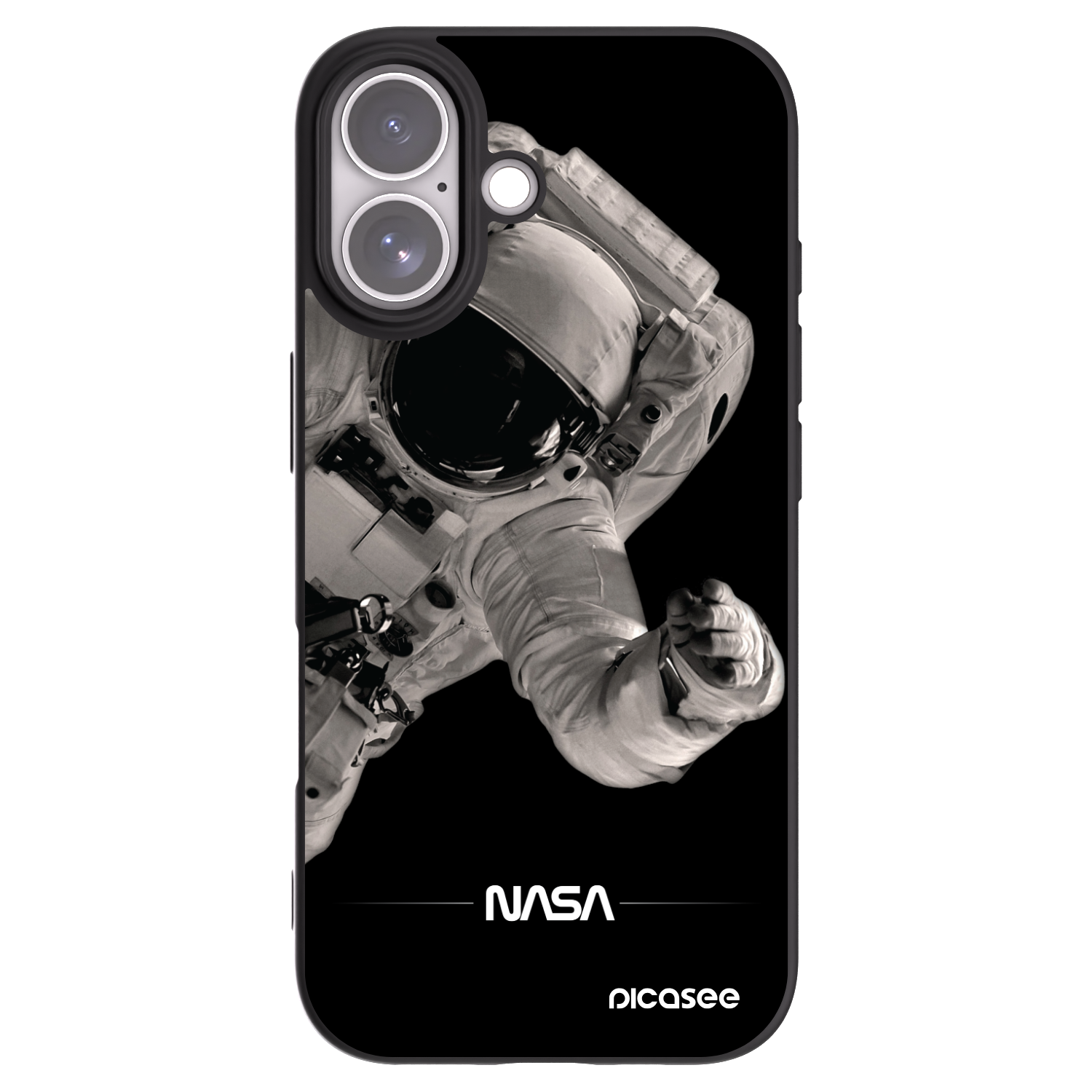 Picasee crna silikonska maskica za Apple iPhone 17 - Astronaut Big