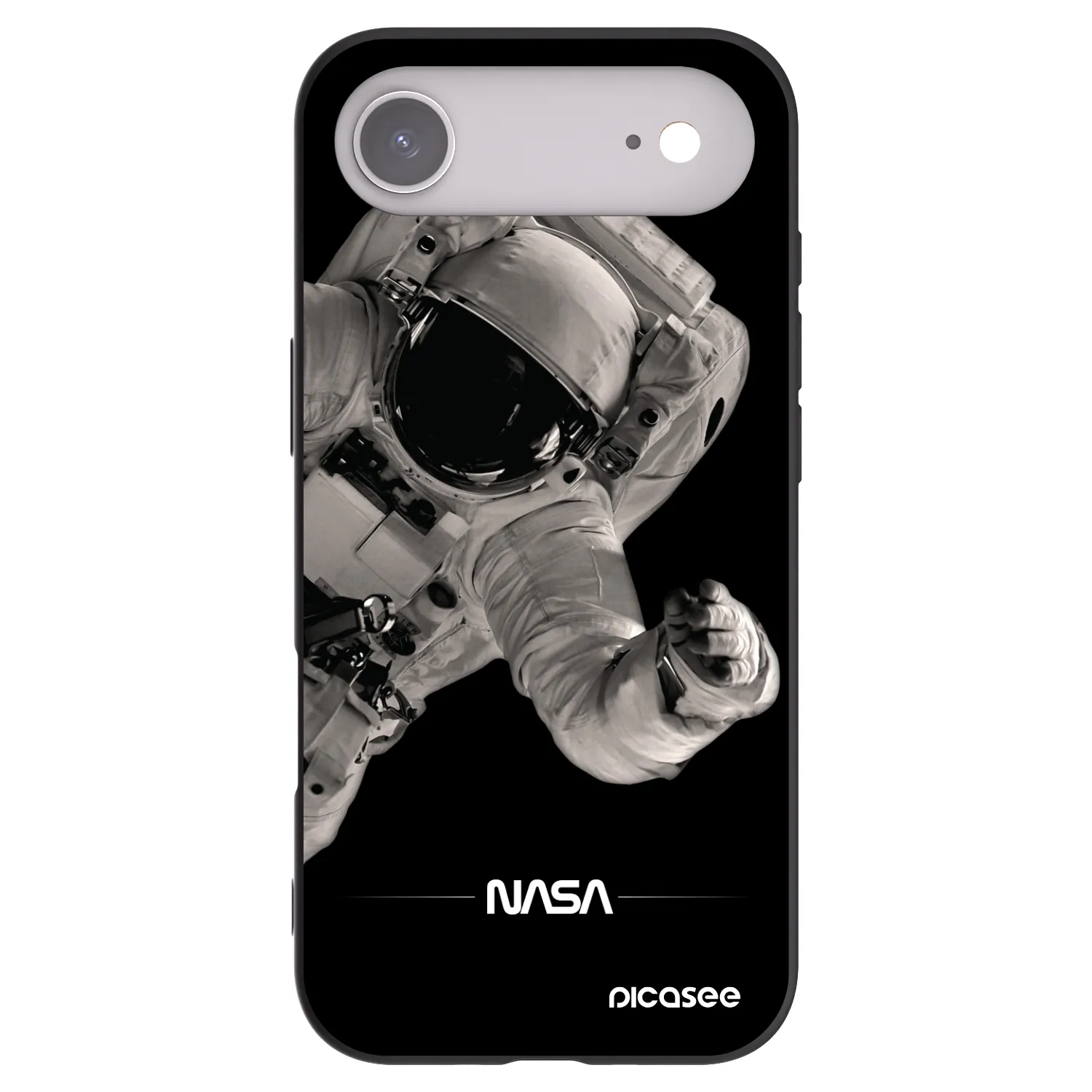 Picasee crna silikonska maskica za Apple iPhone Air - Astronaut Big
