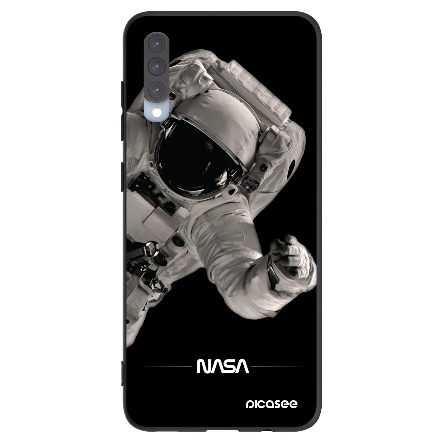Picasee crna silikonska maskica za Samsung Galaxy A70 A705F - Astronaut Big
