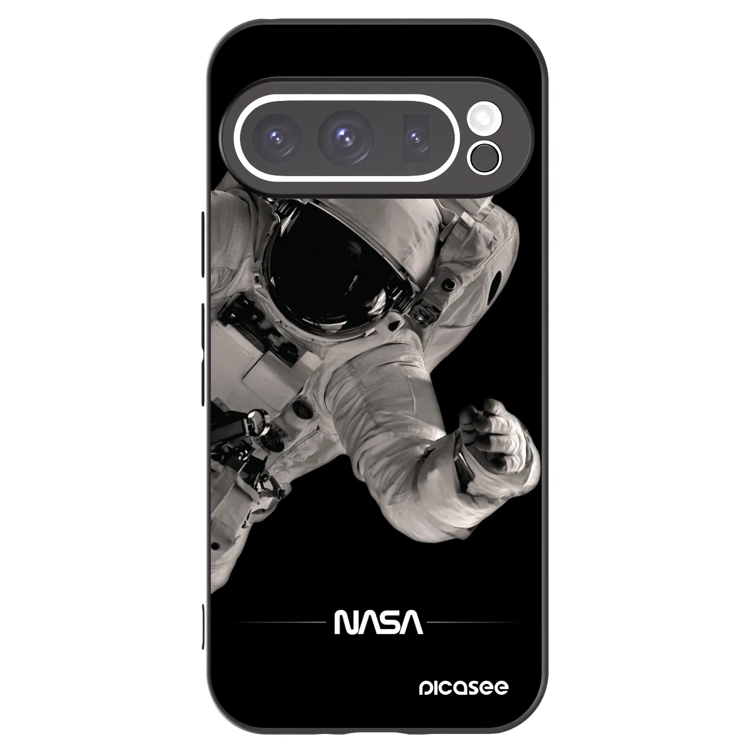 Picasee crna silikonska maskica za Google Pixel 9 Pro XL - Astronaut Big