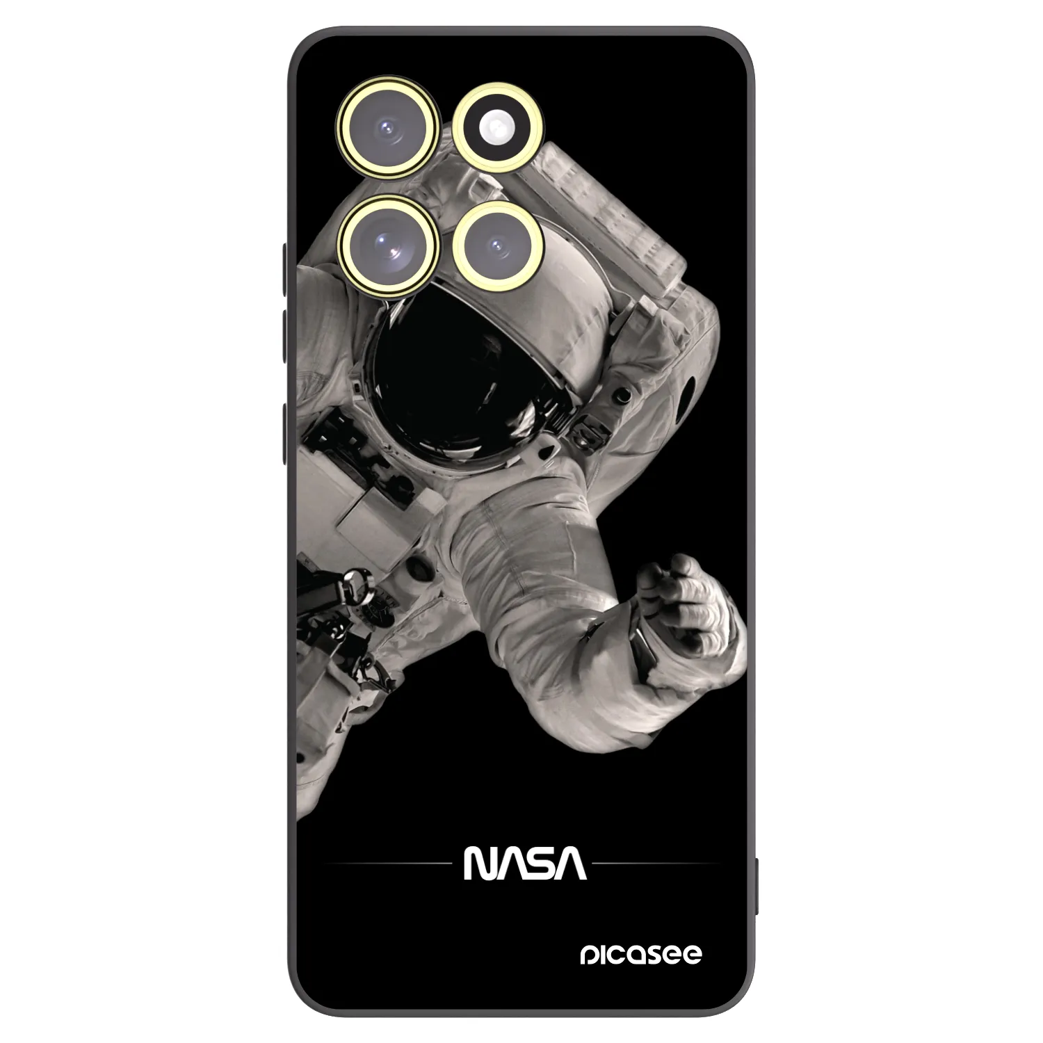 Picasee crna silikonska maskica za Motorola Moto G86 5G - Astronaut Big