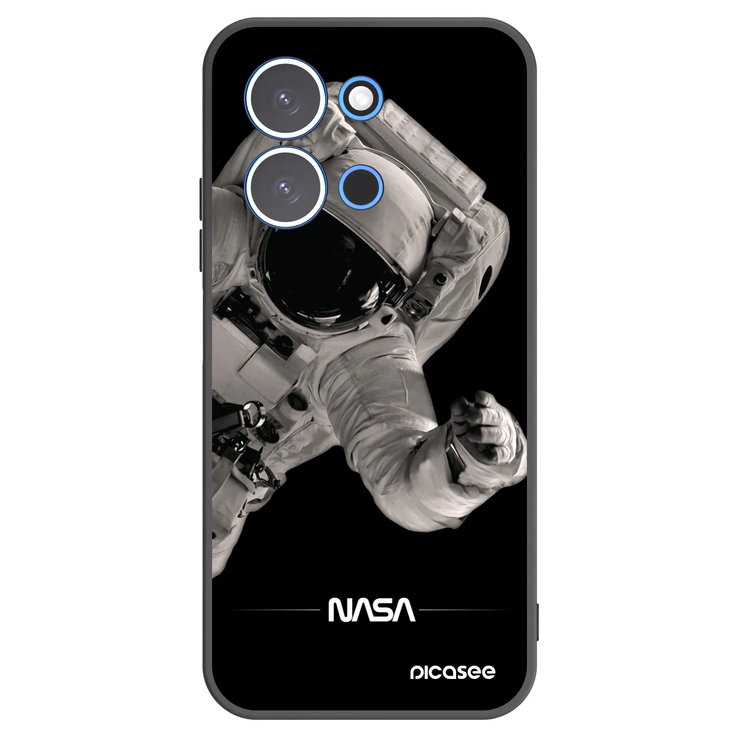 Picasee crna silikonska maskica za Xiaomi Redmi 15C 4G - Astronaut Big