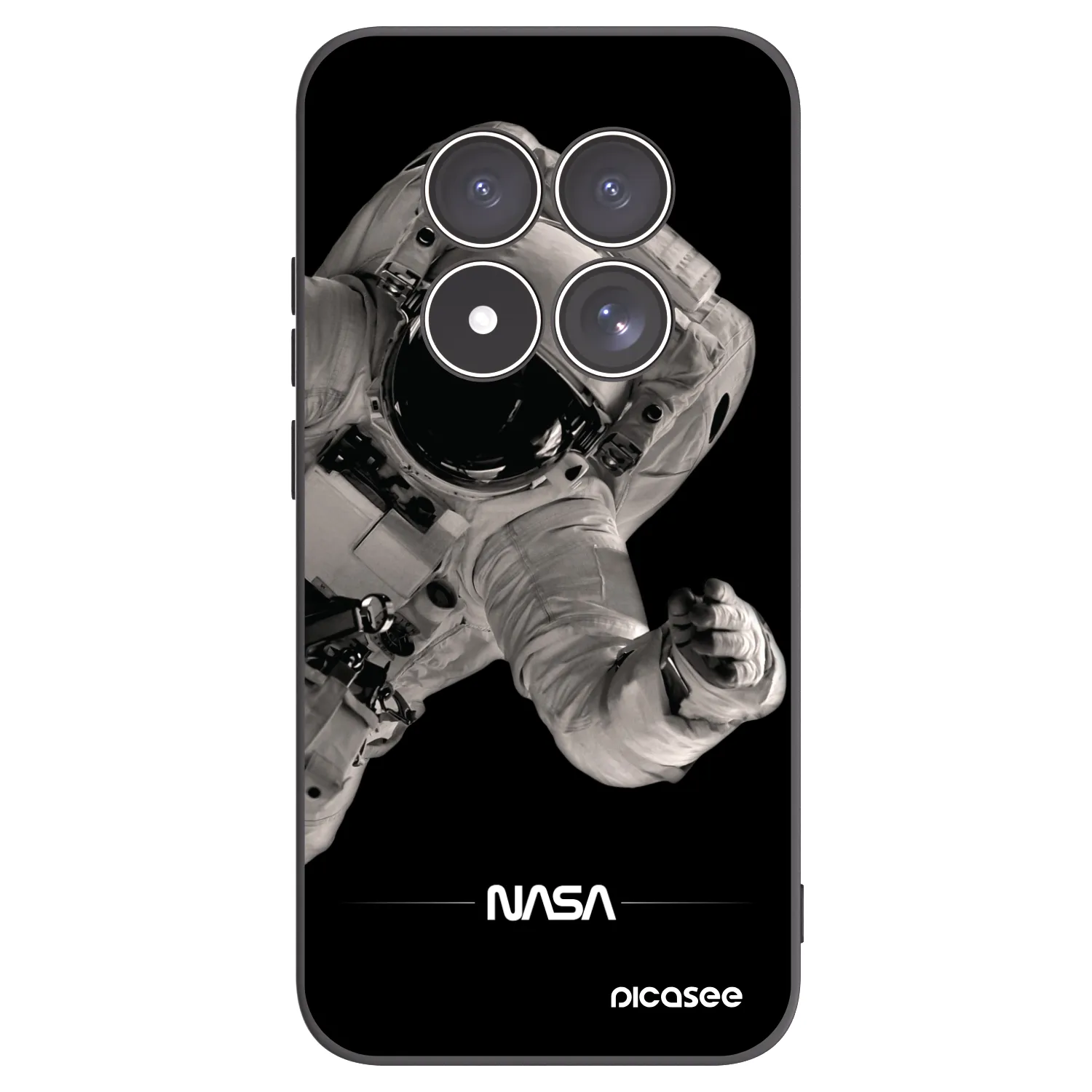 Picasee crna silikonska maskica za Xiaomi Redmi Note 15 Pro 4G - Astronaut Big