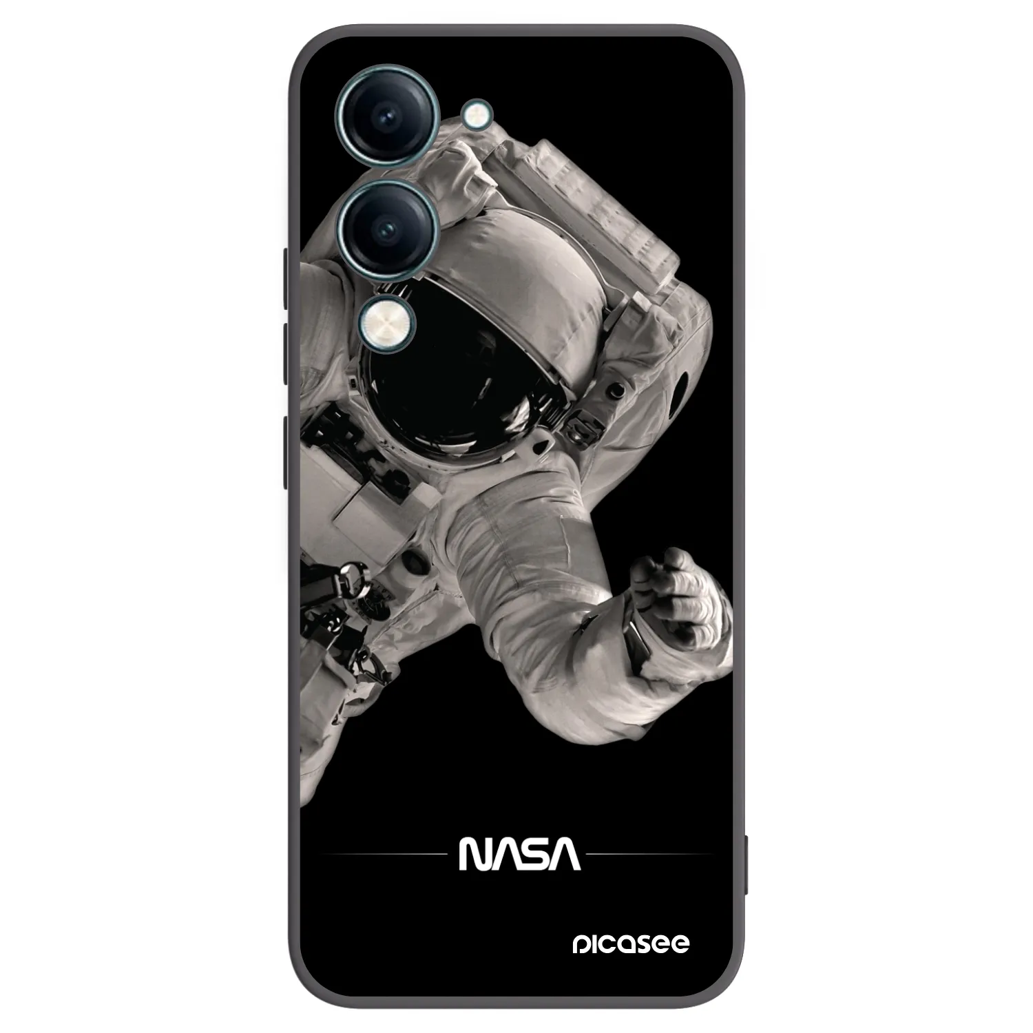 Picasee crna silikonska maskica za Vivo Y29s 5G - Astronaut Big