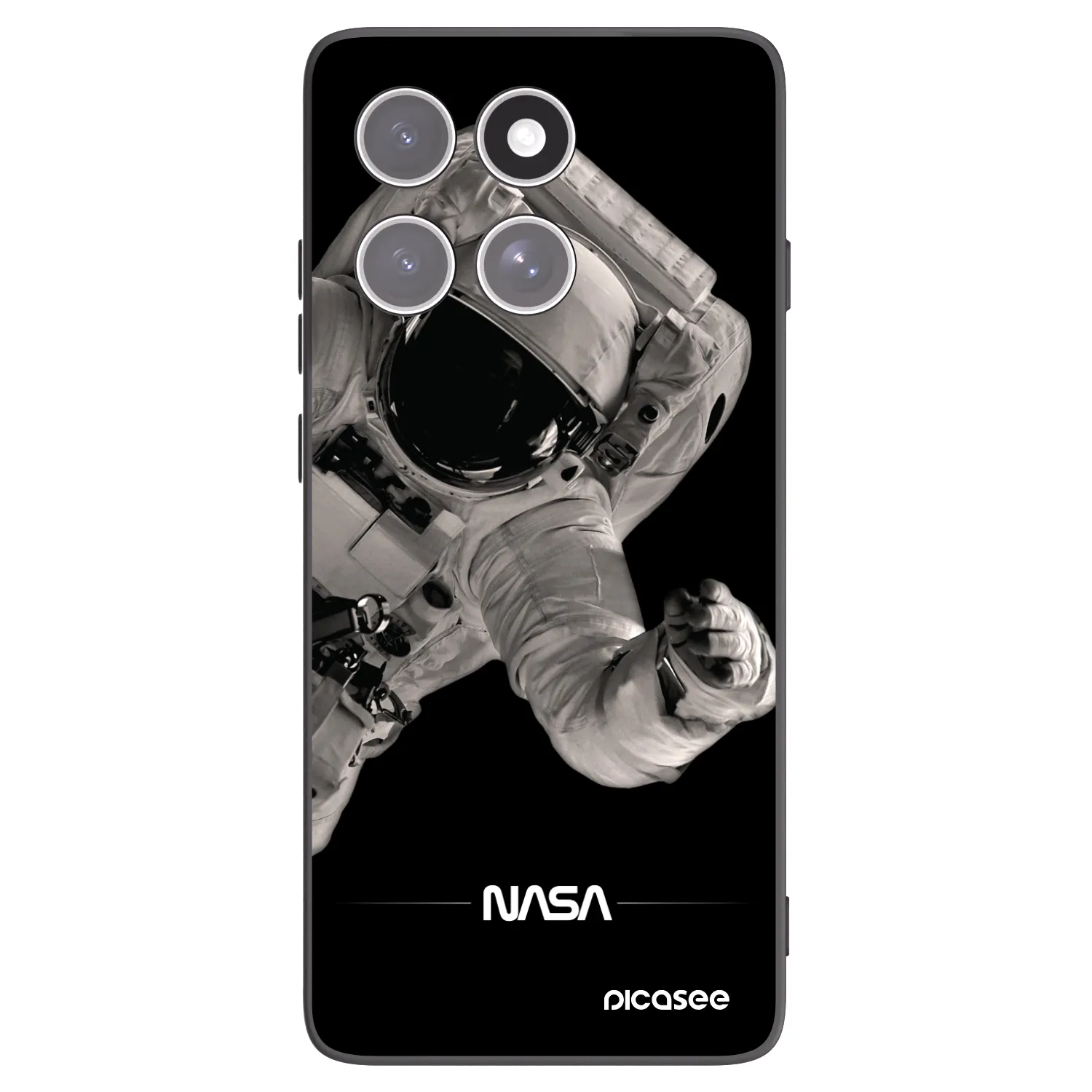 Picasee crna silikonska maskica za Motorola Edge 60 Fusion - Astronaut Big