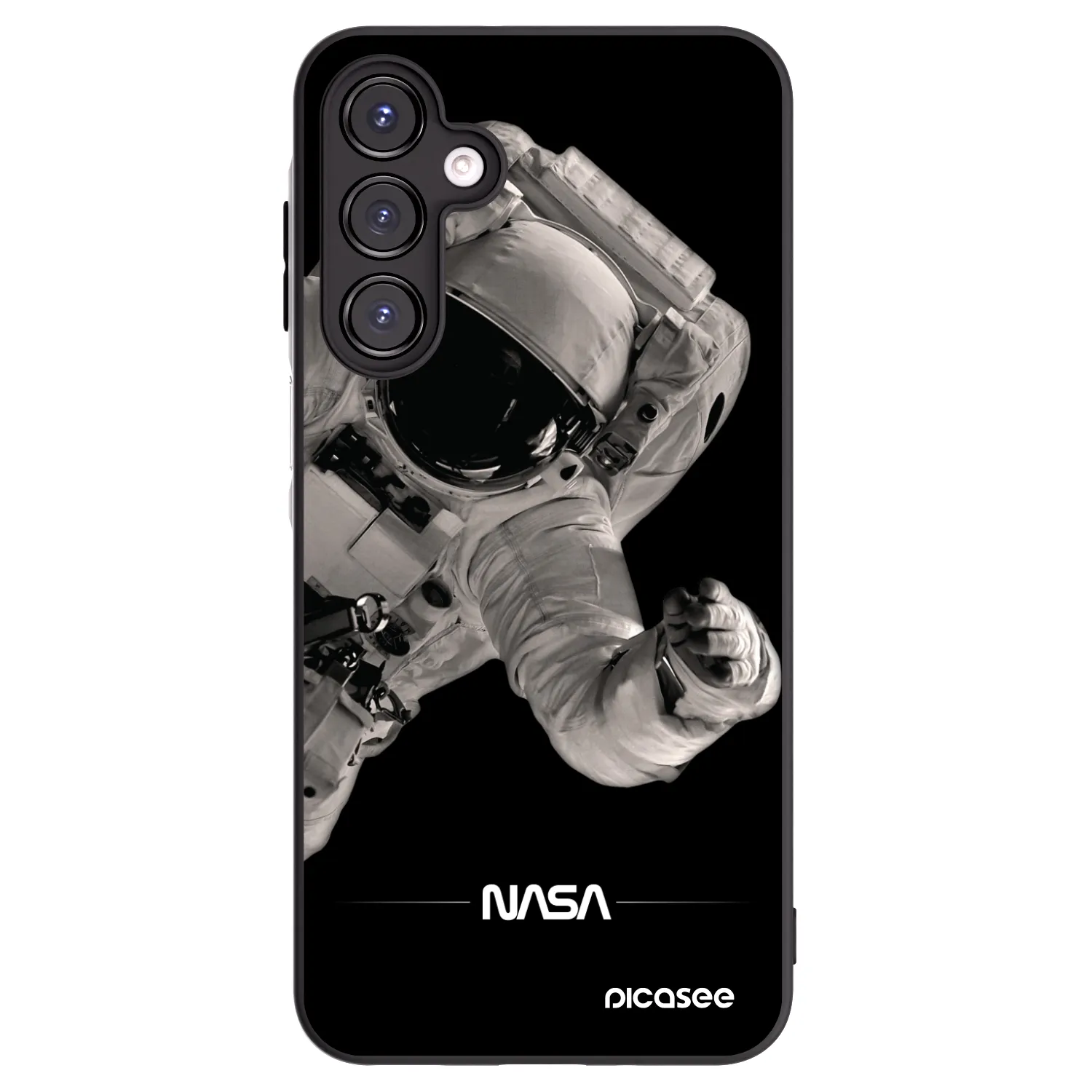 Picasee crna silikonska maskica za Samsung Galaxy A16 4G - Astronaut Big