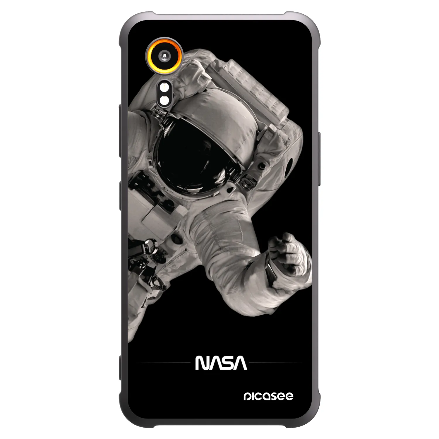 Picasee crna silikonska maskica za Samsung Galaxy Xcover 7 - Astronaut Big