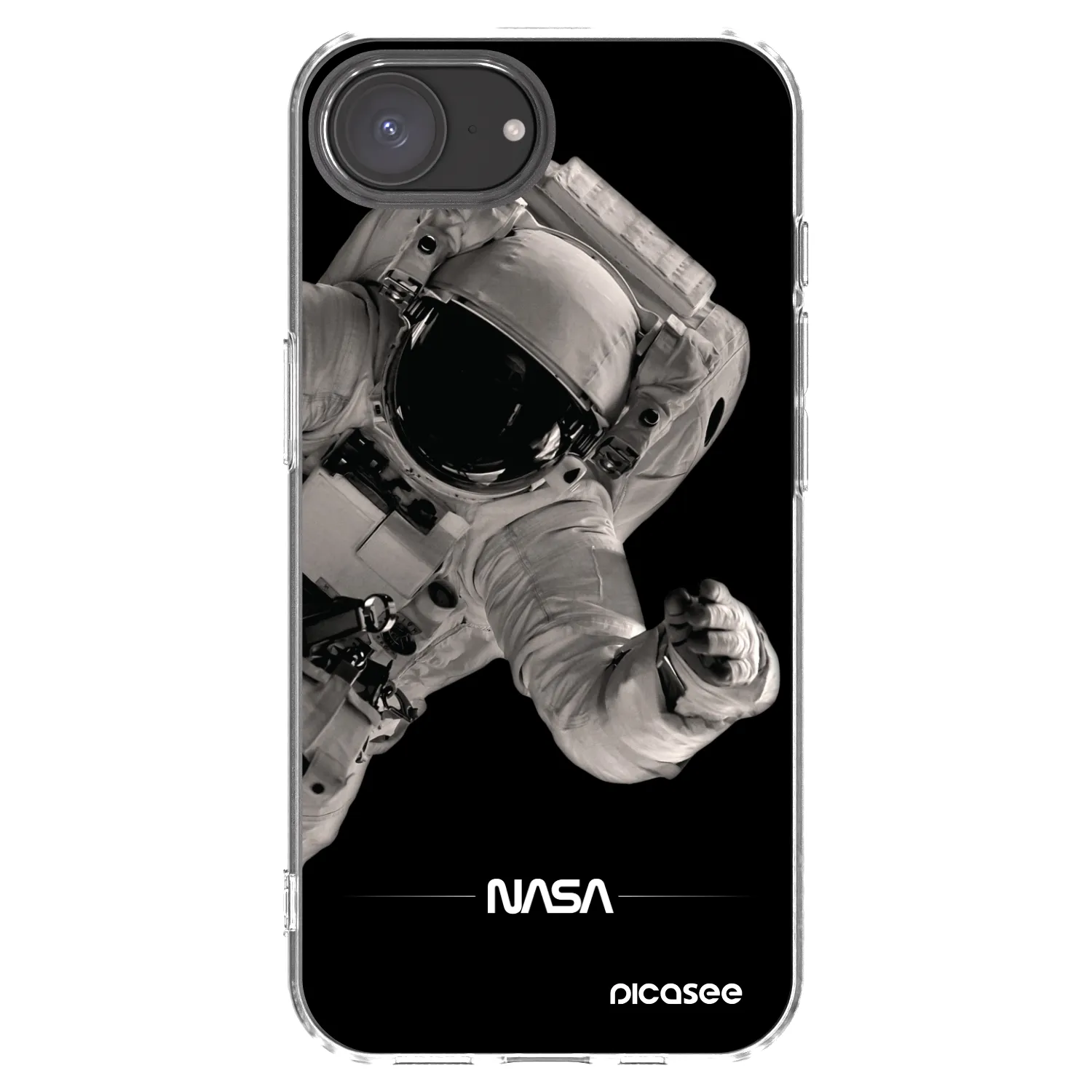 Picasee silikonska prozirna maskica za Apple iPhone 17e - Astronaut Big