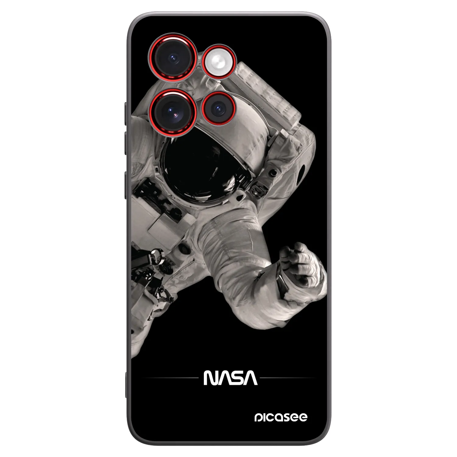 Picasee crna silikonska maskica za Motorola Edge 60 Neo 5G - Astronaut Big