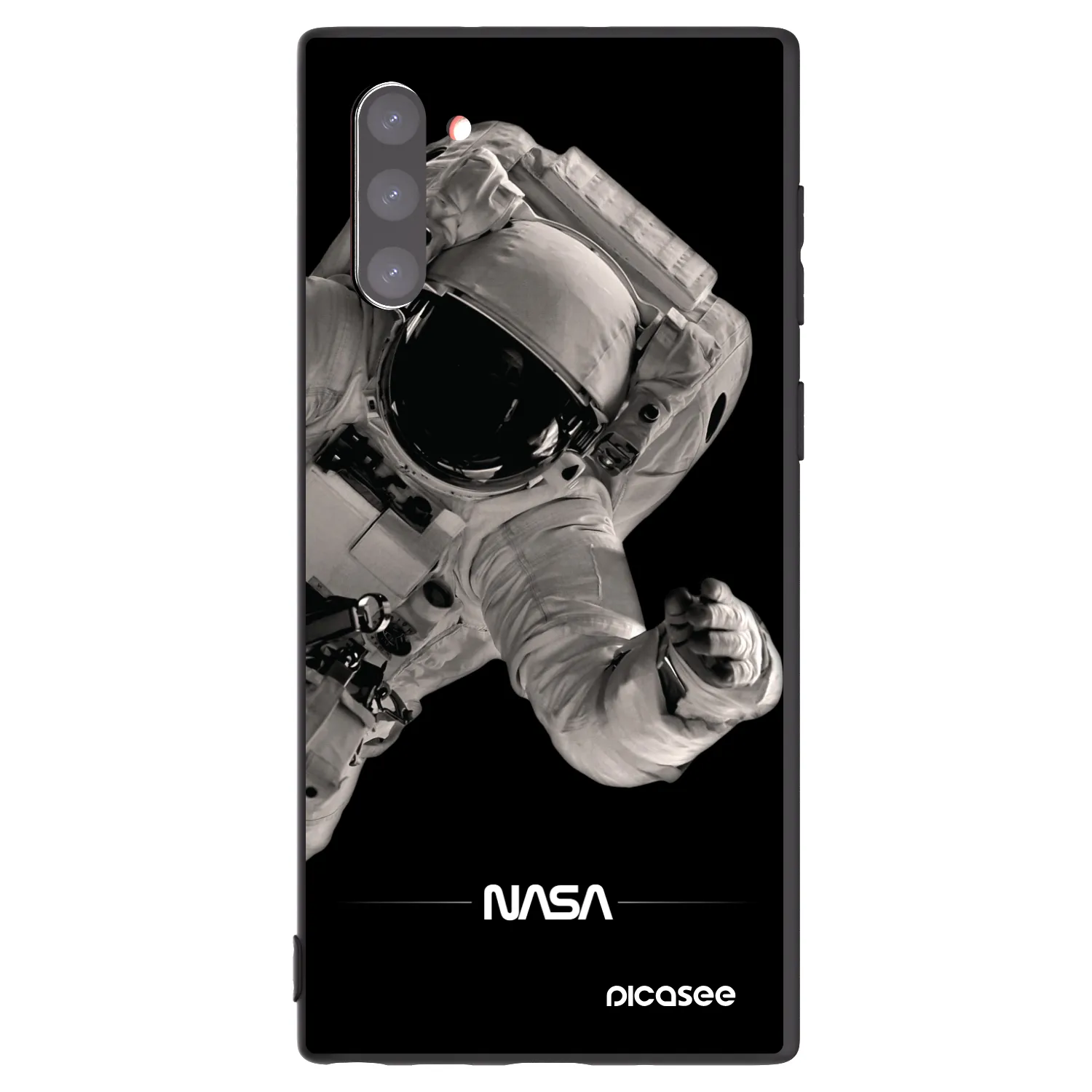 Picasee crna silikonska maskica za Samsung Galaxy Note 10 N970F - Astronaut Big