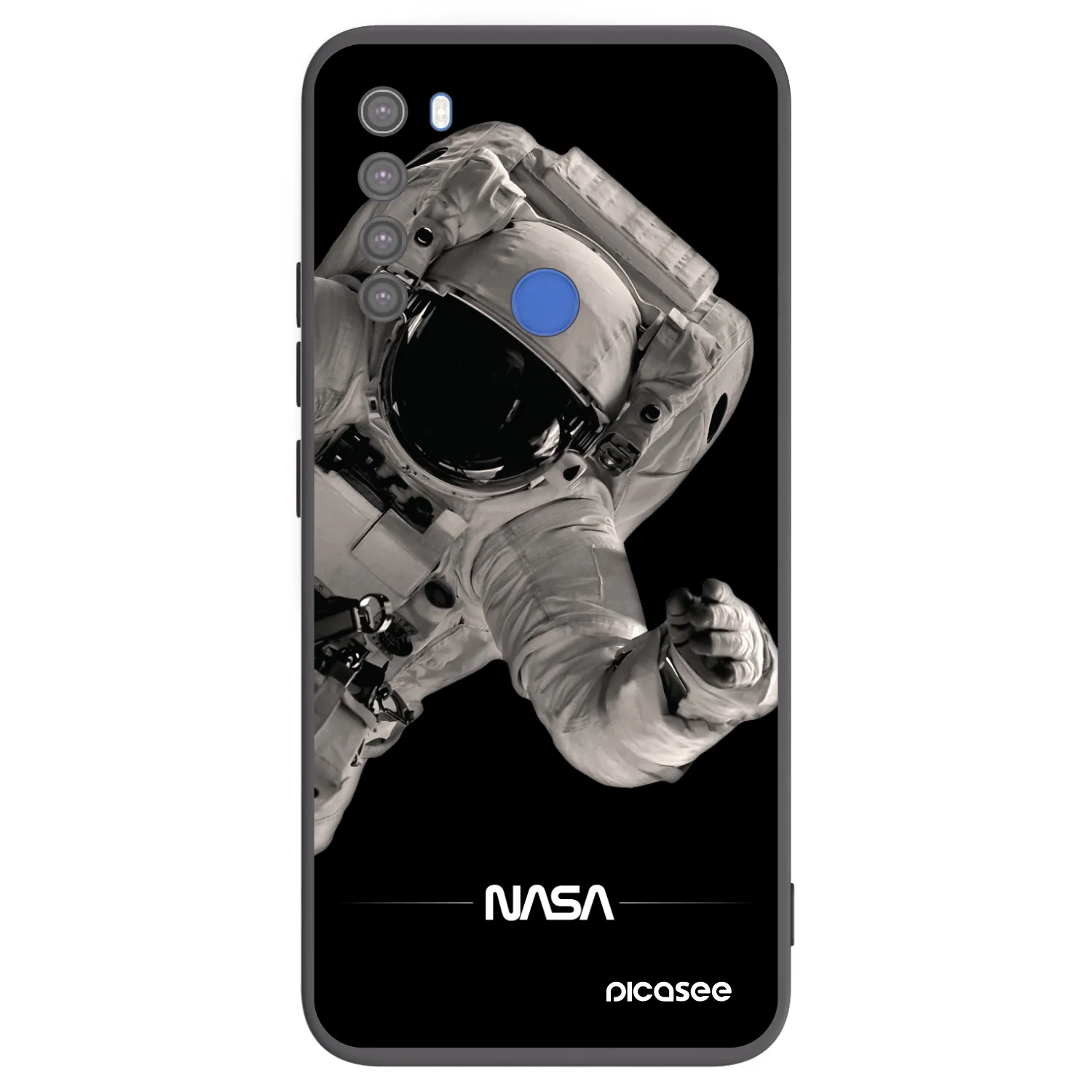 Picasee crna silikonska maskica za Xiaomi Redmi Note 8T - Astronaut Big