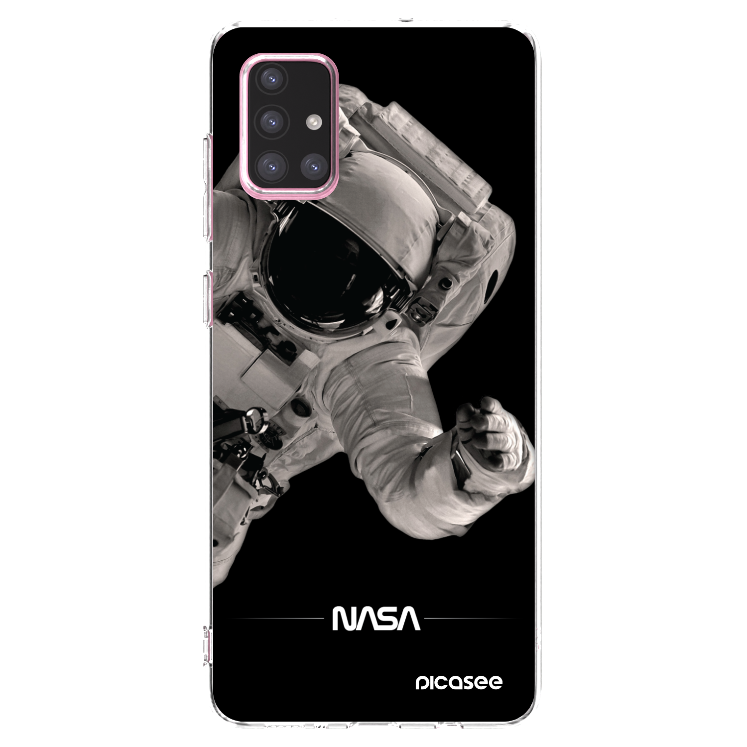 Picasee silikonska prozirna maskica za Samsung Galaxy A71 A715F - Astronaut Big
