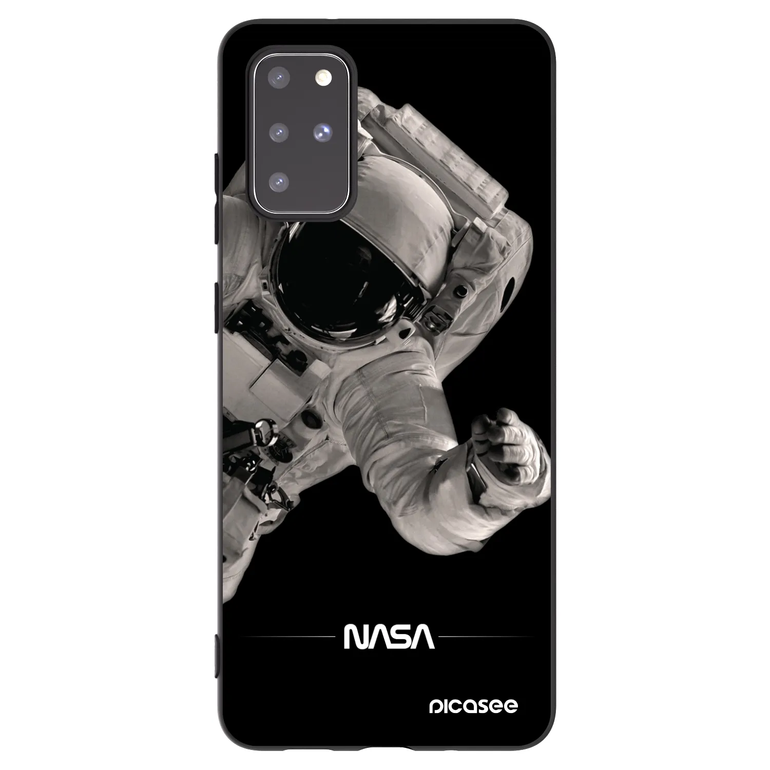 Picasee crna silikonska maskica za Samsung Galaxy S20+ G985F - Astronaut Big