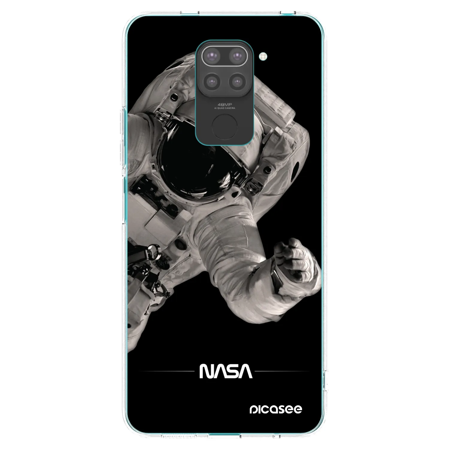 Picasee crna silikonska maskica za Xiaomi Redmi Note 9 - Astronaut Big