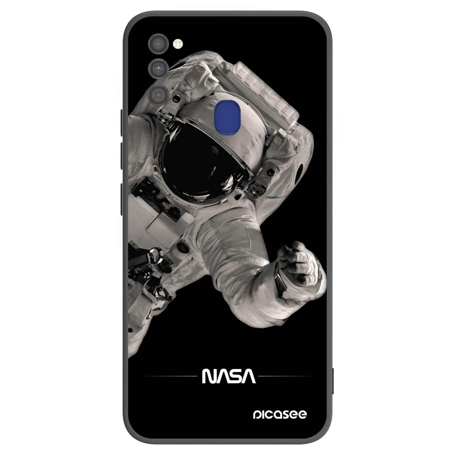 Picasee crna silikonska maskica za Samsung Galaxy M21 M215F - Astronaut Big