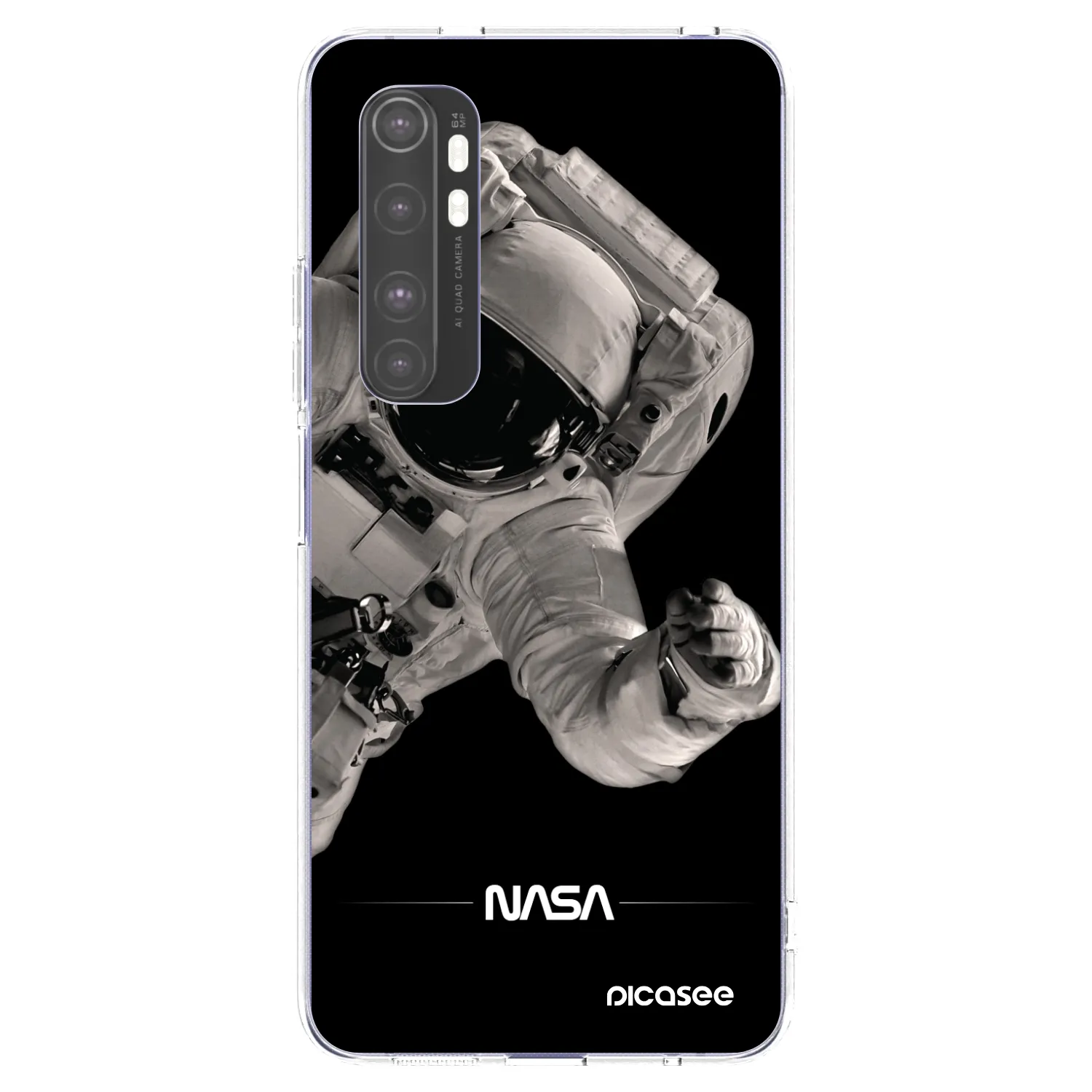 Picasee silikonska prozirna maskica za Xiaomi Mi Note 10 Lite - Astronaut Big