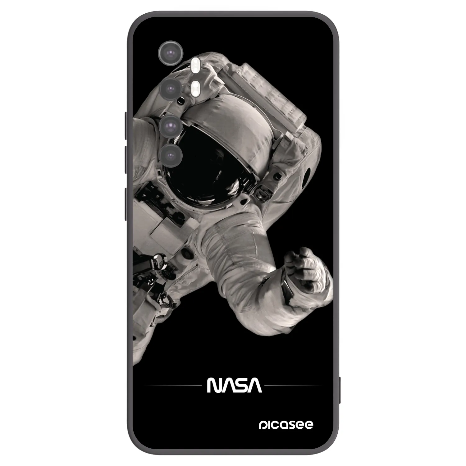 Picasee crna silikonska maskica za Xiaomi Mi Note 10 Lite - Astronaut Big