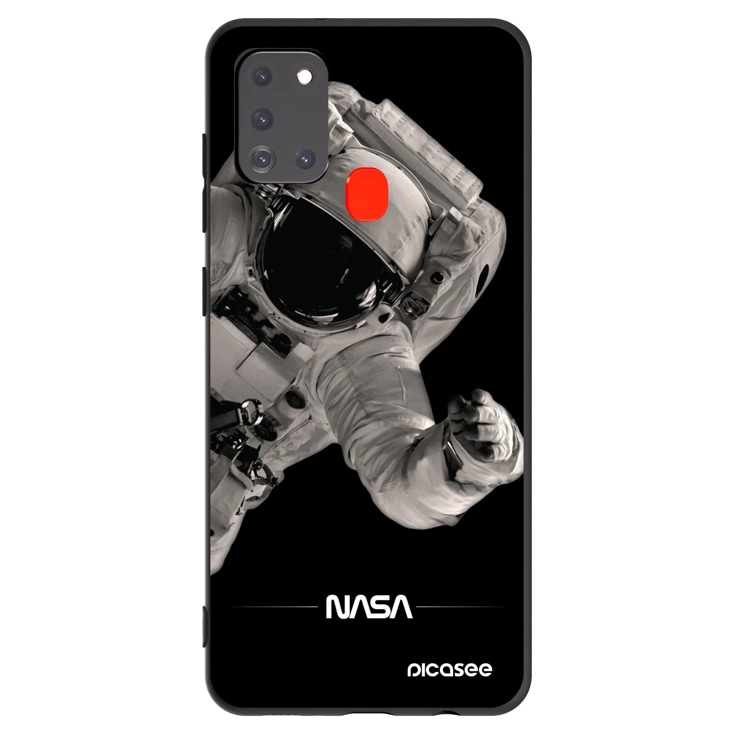 Picasee crna silikonska maskica za Samsung Galaxy A21s - Astronaut Big