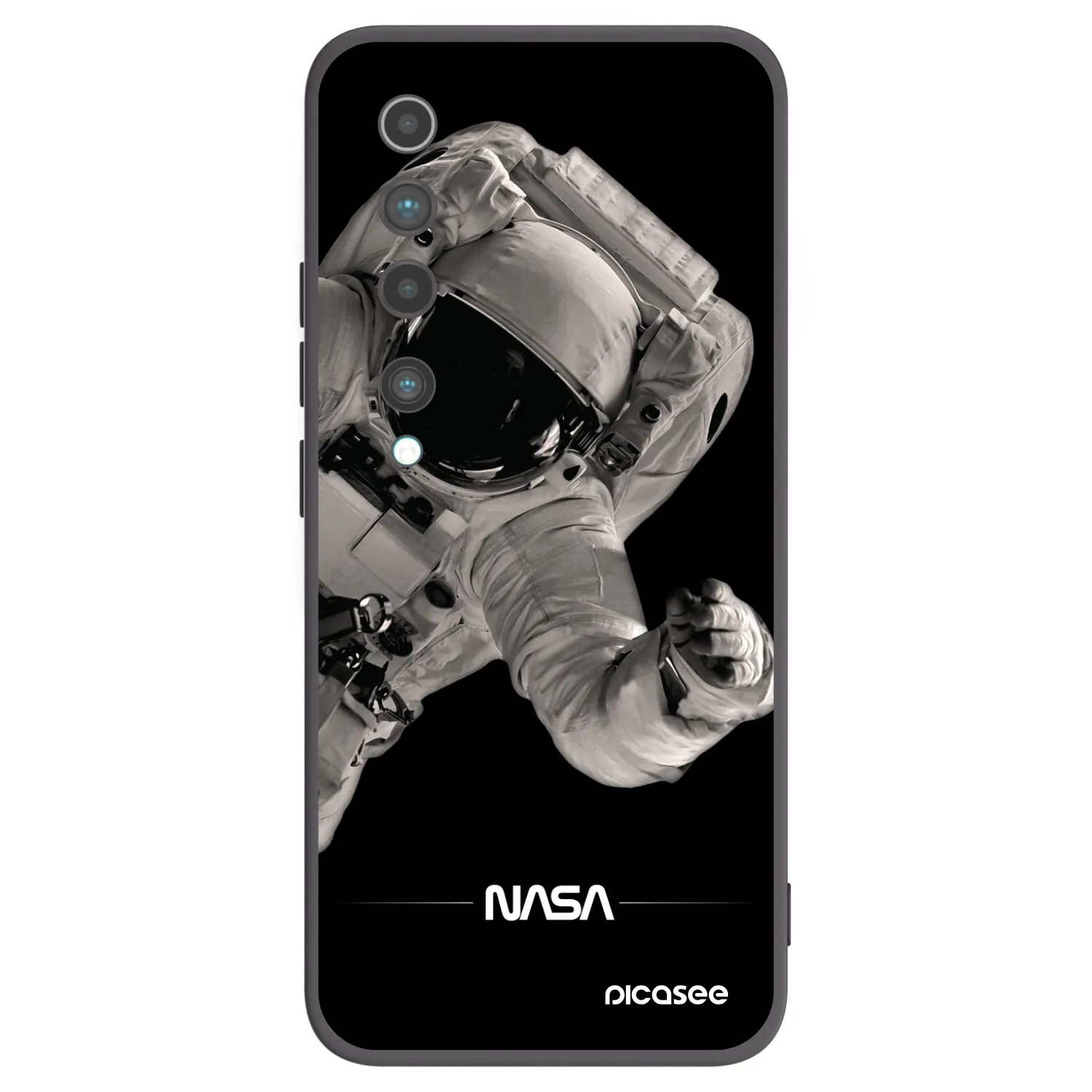 Picasee crna silikonska maskica za Xiaomi Mi 10 - Astronaut Big