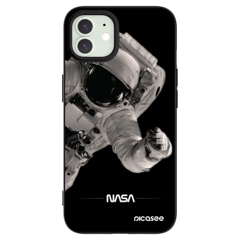 Picasee crna silikonska maskica za Apple iPhone 12 Pro - Astronaut Big