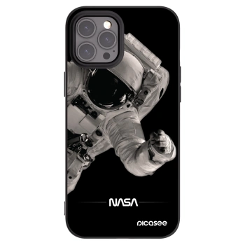 Picasee crna silikonska maskica za Apple iPhone 12 Pro Max - Astronaut Big