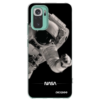 Picasee silikonska prozirna maskica za Xiaomi Redmi Note 10 Pro - Astronaut Big