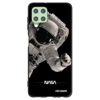 Picasee crna silikonska maskica za Samsung Galaxy A22 A225F 4G - Astronaut Big