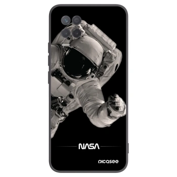 Picasee crna silikonska maskica za Realme 8 5G - Astronaut Big