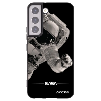 Picasee crna silikonska maskica za Samsung Galaxy S22 5G - Astronaut Big