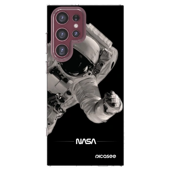 Picasee silikonska prozirna maskica za Samsung Galaxy S22 Ultra 5G - Astronaut Big