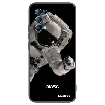 Picasee crna silikonska maskica za OPPO Reno 5 5G - Astronaut Big