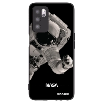 Picasee crna silikonska maskica za OPPO A16 - Astronaut Big