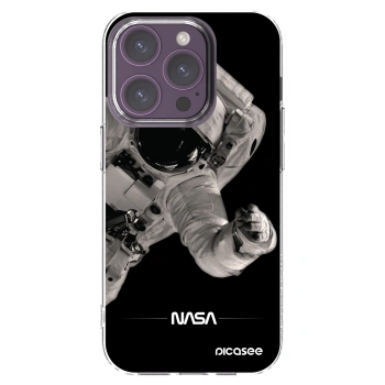 Picasee silikonska prozirna maskica za Apple iPhone 14 Pro - Astronaut Big