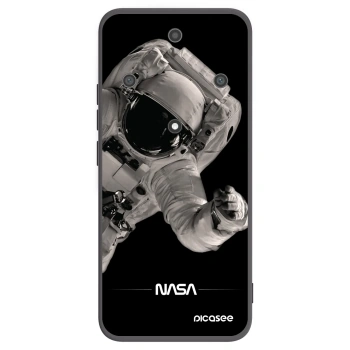 Picasee crna silikonska maskica za Honor Magic5 Lite 5G - Astronaut Big