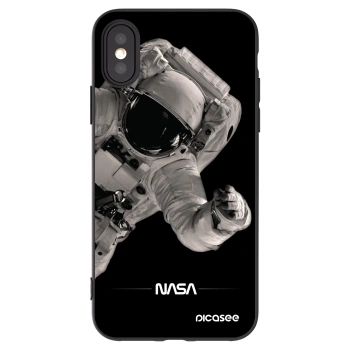 Picasee crna silikonska maskica za Apple iPhone X/XS - Astronaut Big
