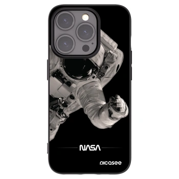 Picasee crna silikonska maskica za Apple iPhone 15 Pro - Astronaut Big