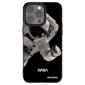 Picasee crna silikonska maskica za Apple iPhone 15 Pro Max - Astronaut Big
