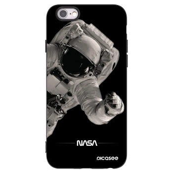 Picasee crna silikonska maskica za Apple iPhone 6/6S - Astronaut Big
