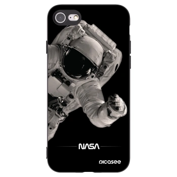 Picasee crna silikonska maskica za Apple iPhone 7 - Astronaut Big