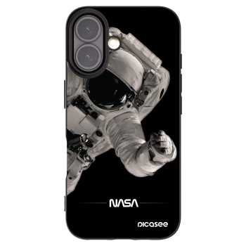 Picasee crna silikonska maskica za Apple iPhone 16 - Astronaut Big